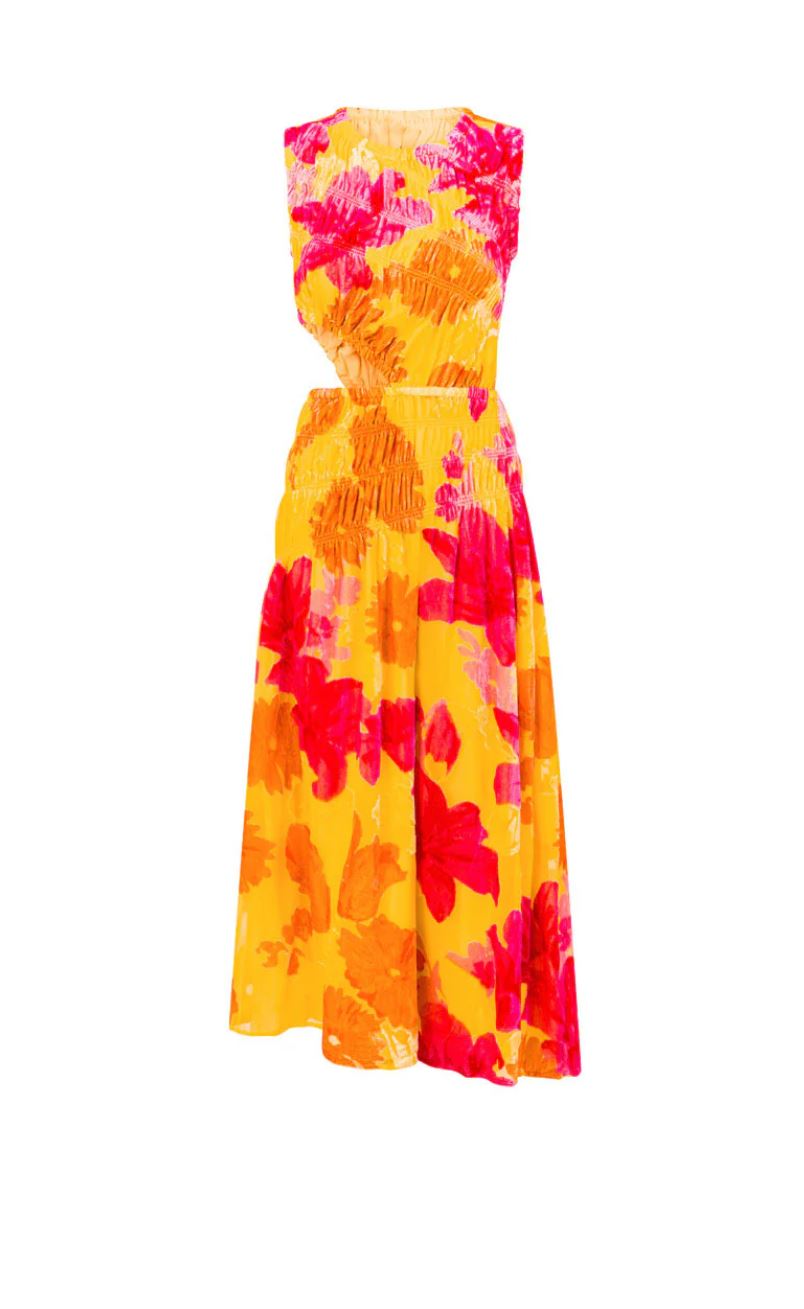 Zaco Mariella Midi Dress - Floreale Sunny