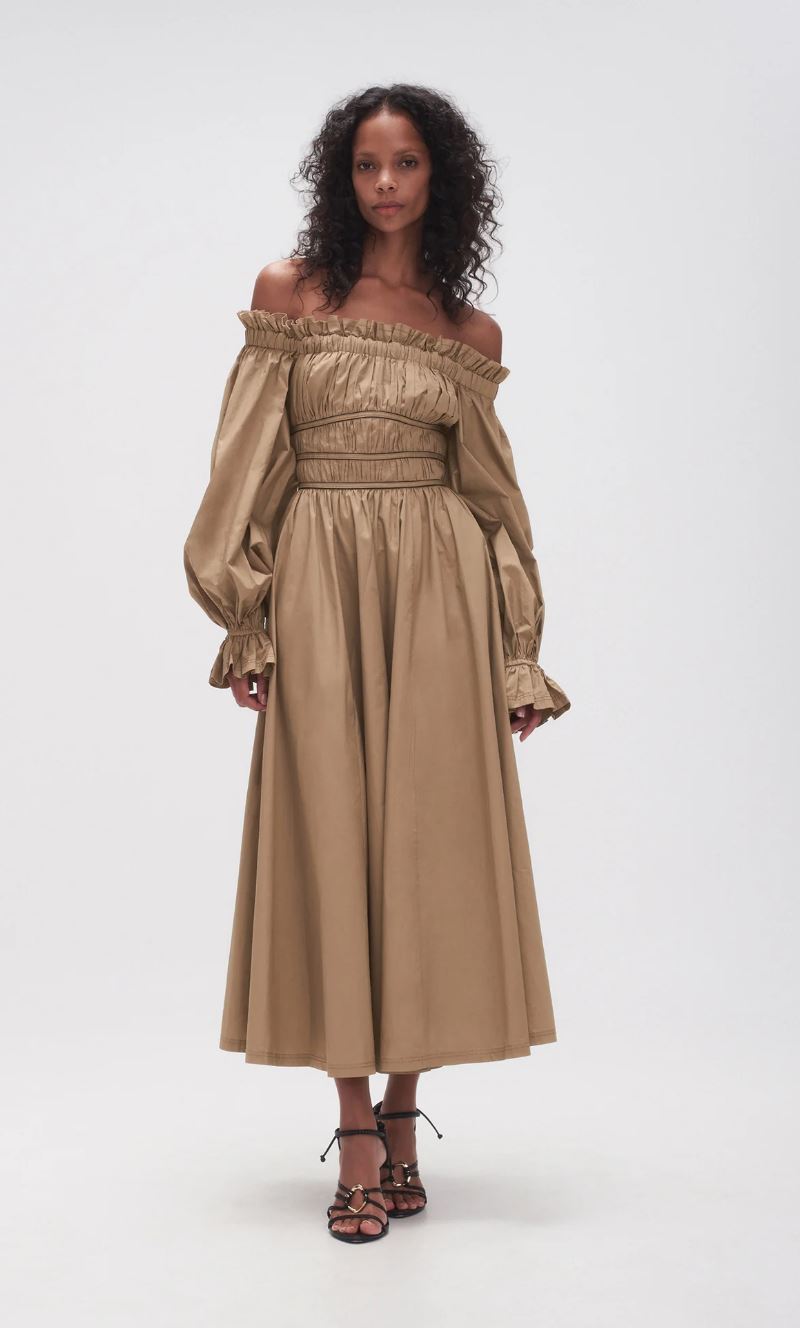 Aje Wattle Off Shoulder Dress