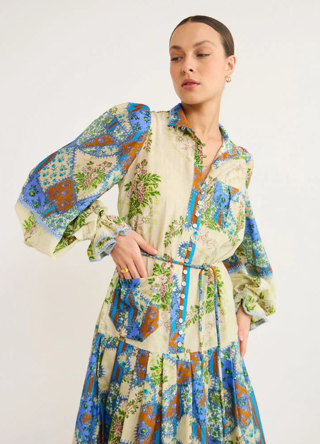 Alemais Skye Patchwork Shirtdress