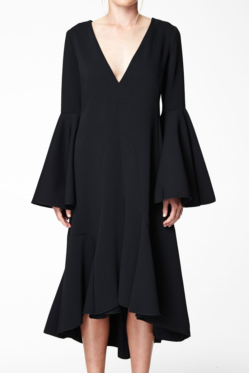 Second hand Ellery Charlotte Bell Sleeve Dress available at Restitched