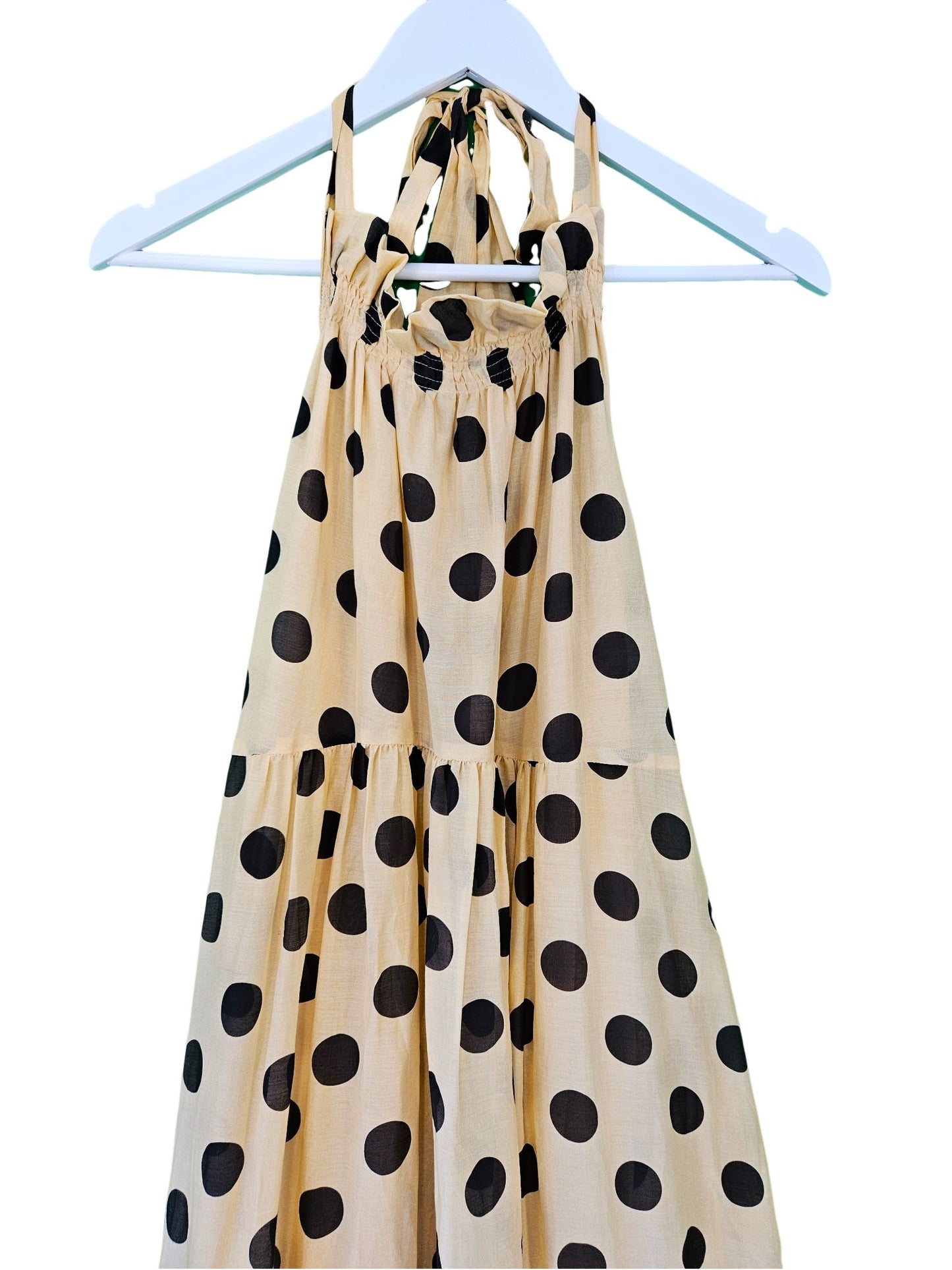 Lee Mathews Minnie Spot Halter Dress