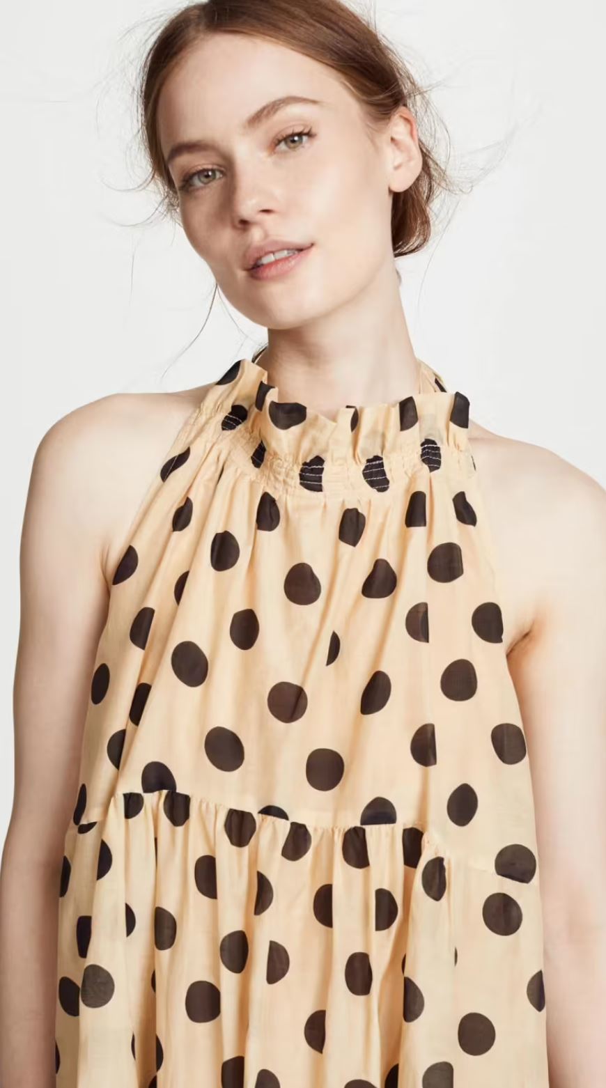 Lee Mathews Minnie Spot Halter Dress