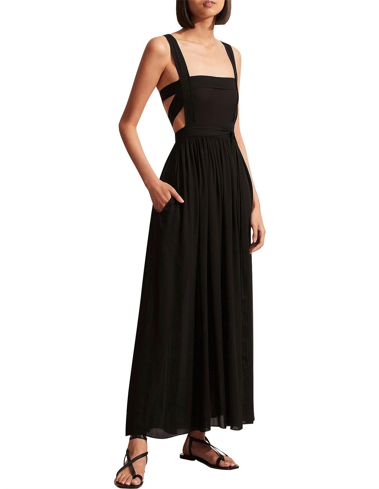 Matteau Bandage Cutout Silk-Georgette Maxi Dress