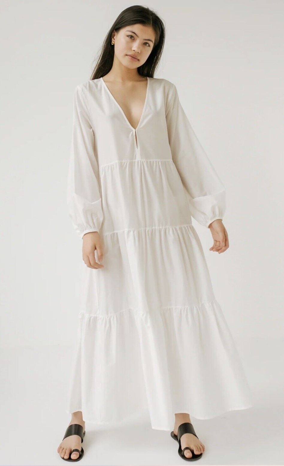 Matteau Long Sleeve Tiered Dress