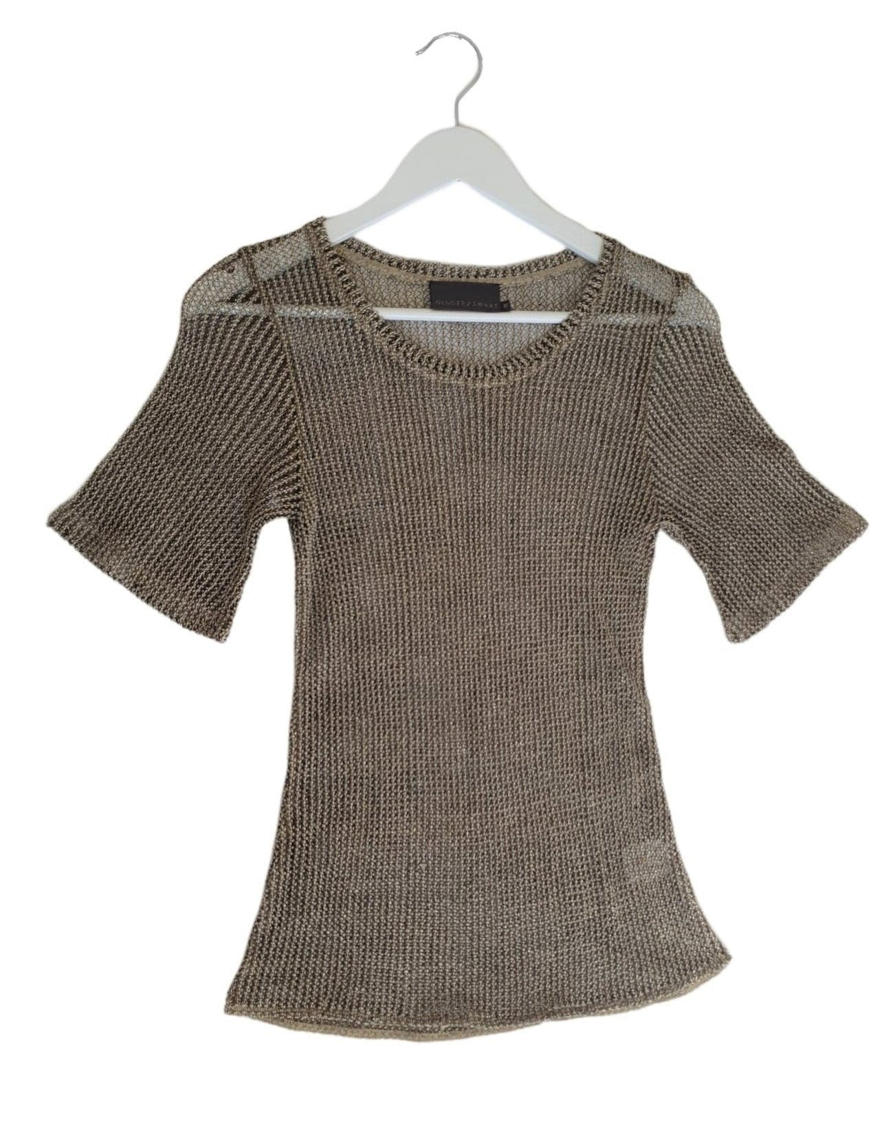 Second hand Ginger and Smart Mesh Gold Top available at Restitched