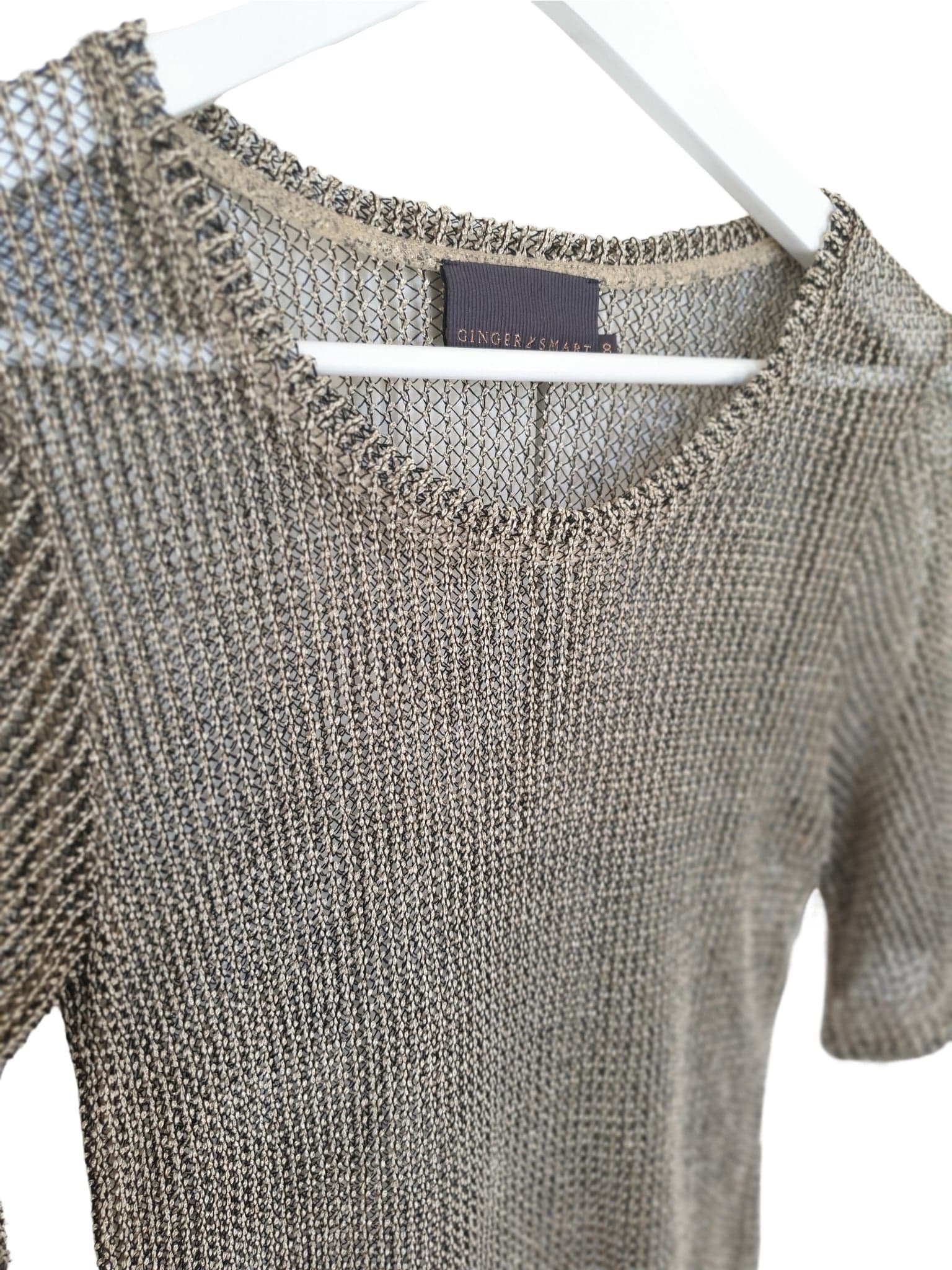 Second hand Ginger and Smart Mesh Gold Top available at Restitched