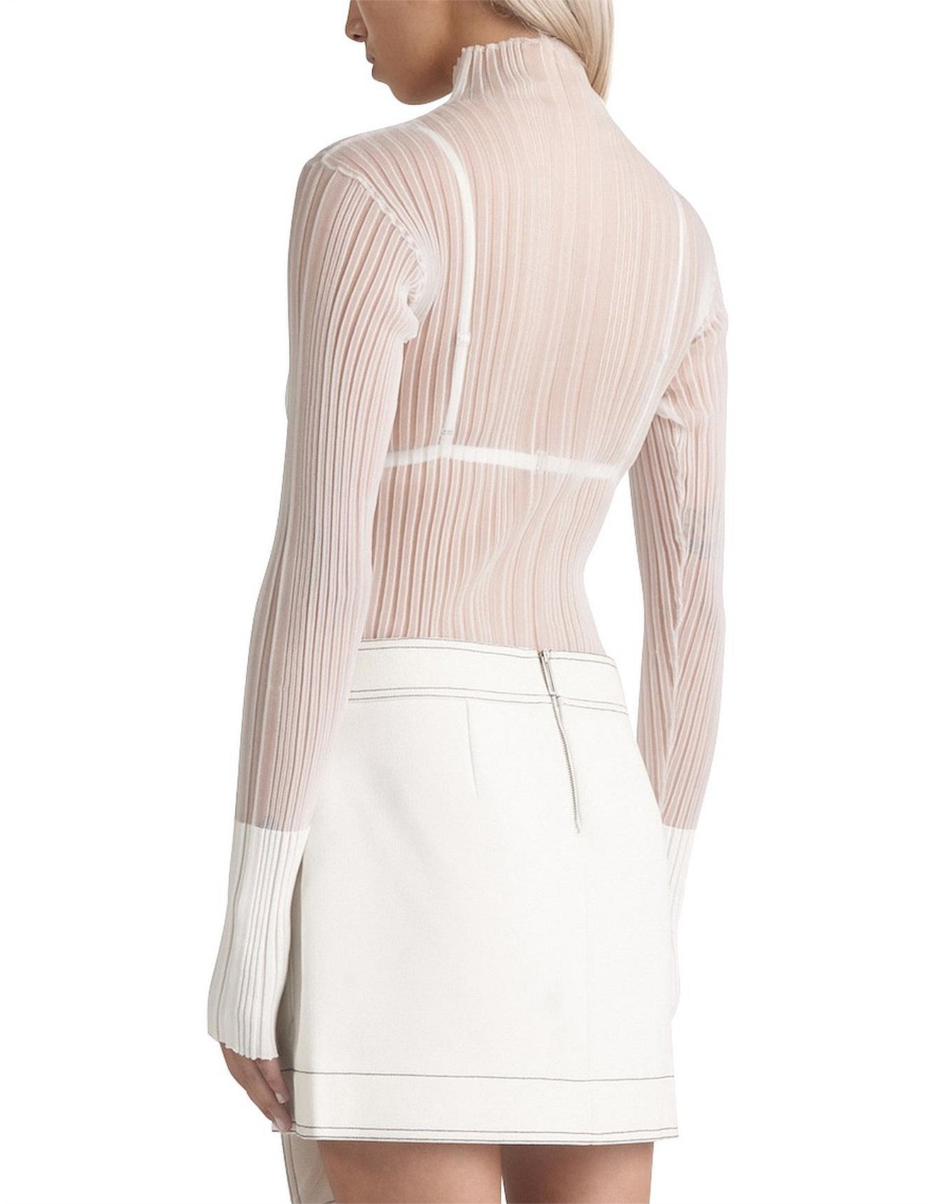 Second hand Dion Lee Opacity Pleat Long Sleeve Top available at Restitched