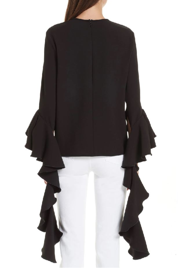 Second hand Ellery Emmeline Frill Sleeve Top available at Restitched