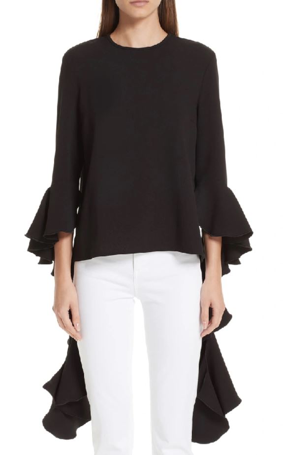 Second hand Ellery Emmeline Frill Sleeve Top available at Restitched